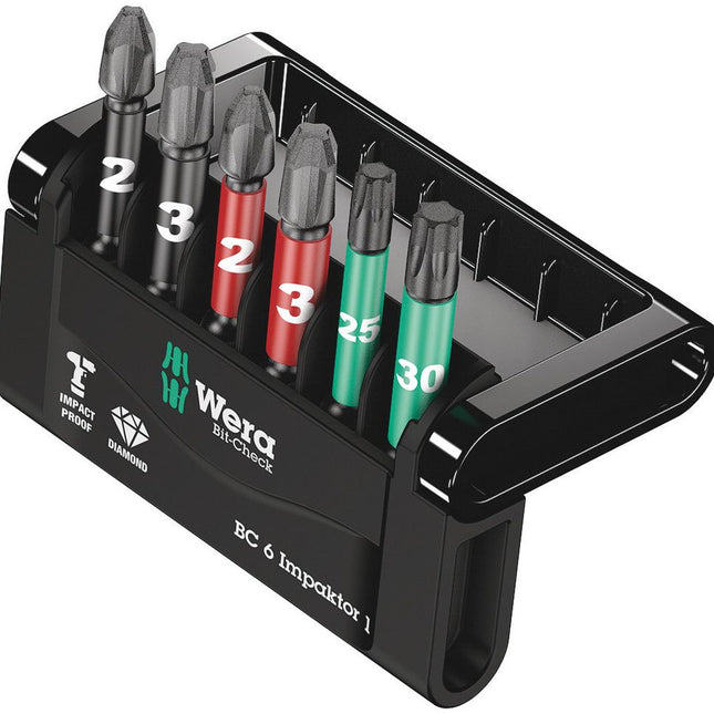 WERA Assortiment d'embouts Bit-Check 6 Impaktor 1 6 pièces ( 4000829044 )