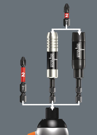 WERA Porte-embout 897/4 IMP R pour 1/4 po. embouts C 6,3 L. 75 mm ( 4000829040 )