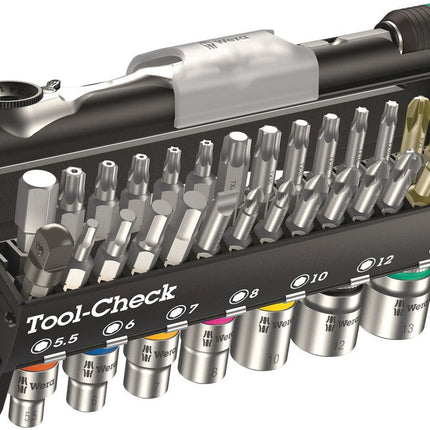 WERA Assortiment de clés à douille/d’embouts Tool-Check 38 pièces ( 4000829697 )