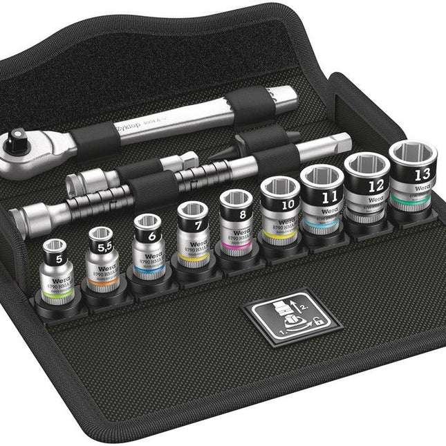 WERA Jeu de clés à douille 8100 SA 12 HF Zyklop 13 pièces 1/4 po. ( 4000821783 )