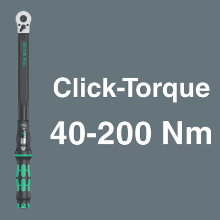 WERA Jeu de clés dynamométriques Click-Torque C 3 Set 2 11 pièces 40-200 Nm 1/2 po. ( 4000822316 )
