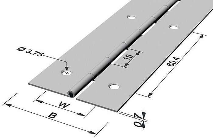 PG Charnière à tige Largeur de charnière ouverte 32 mm Épaisseur du matériau 0,7 mm ( 3000272007 )