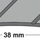 PG Rail de transition LM largeur 38 mm longueur 90 cm aluminium couleur argent ( 3000259509 )