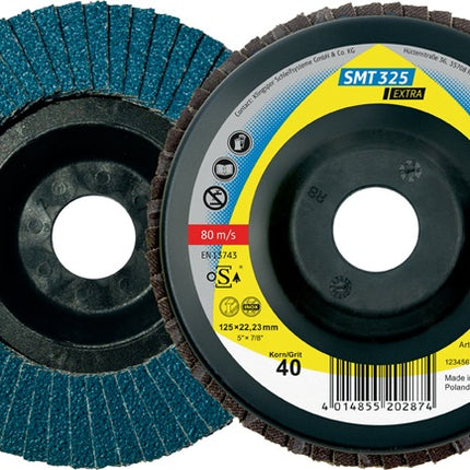 KLINGSPOR Roue à lamelles SMT 325 Extra Ø 125 mm Granulométrie 80 droite ( 4000842818 )