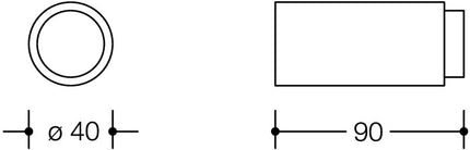Butoir de porte mural HEWI 611.90 plastique 99 blanc pur ( 3000205928 )