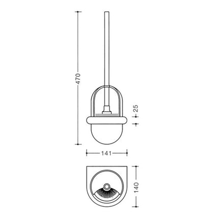 Ensemble brosse WC HEWI 477.20.100 polyamide 99 blanc pur ( 3000205943 )