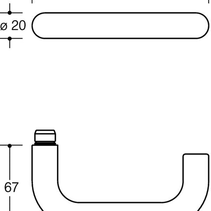 Garniture à rosette HEWI 111R01.130 plastique 99 ( 3000205234 )
