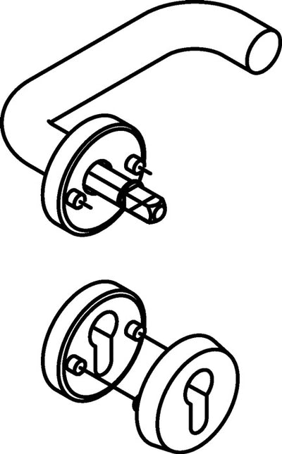 HEWI Demi-garniture 111XAH22.130 Acier inox XA ( 8000263039 )