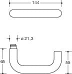 HEWI Demi-garniture 111XAH22.130 Acier inox XA ( 8000263039 )