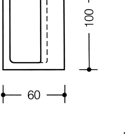 HEWI coquille pour porte coulissante 539B polyamide 99 blanc pur mat rectangulaire ( 3000207831 )