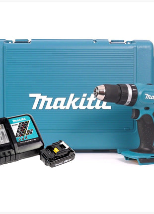 Makita DHP 453 RA1J Akku Schlagbohrschrauber 18 V 42 Nm + 1x Akku 2,0 Ah + Ladegerät + Koffer - Toolbrothers