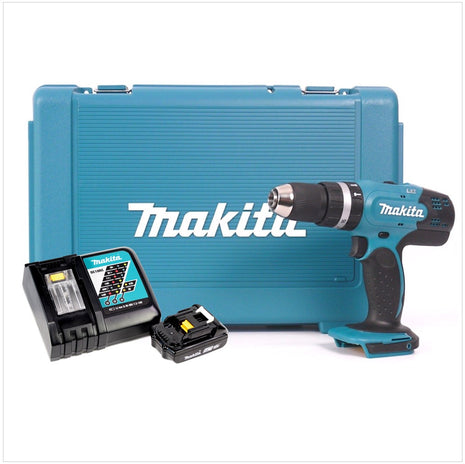 Makita DHP 453 RA1J Akku Schlagbohrschrauber 18 V 42 Nm + 1x Akku 2,0 Ah + Ladegerät + Koffer - Toolbrothers