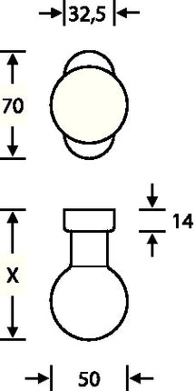 FSB Bouton de porte profilé 07 0802 Matériau Acier inoxydable 6204 ( 3314302024 )