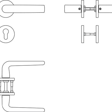 FSB Garniture à rosette 12 1070 aluminium 0105 ( 3322002197 )