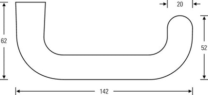 FSB trou de poignée de porte partie 10 1146 acier inoxydable fin mat (3322002301)