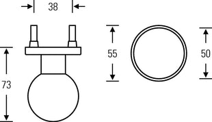 Pomo de puerta FSB 23 0802 03400 aluminio 0105 (3322002422)