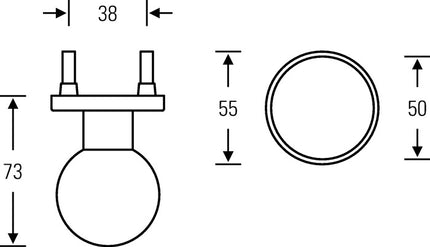FSB Bouton de porte 23 0802 03400 aluminium 0105 ( 3322002422 )