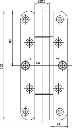 SIMONSWERK bande d'objet VARIANT VN 1939/160 acier inoxydable brossé mat 160 kg ( 3000255492 )