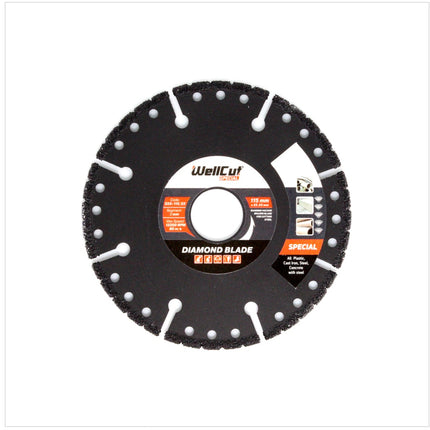 WellCut Diamond Blade Diamant Trennscheibe 115 x 22,2 mm Special ( 333 - 115 / 22 ) - Toolbrothers