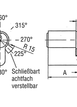 Demi-cylindre profilé BKS 8900 31/10 mm ( 3000251976 )