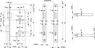 BKS Serrure à encastrer pour porte de chambre 0515 PZ 20/ 65/72/8 mm DIN droite ( 3322024004 )