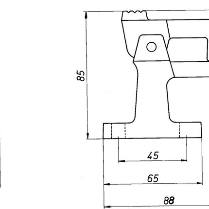 Arrêt de porte DENI 3805/3807 fonte d'alliage léger F1 anodisé naturel ( 3000259278 )