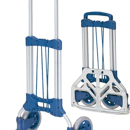 FETRA Diable de transport pliable tube d'acier aluminium hauteur 1 090 mm long. pelle 320 mm ( 9000443020 )