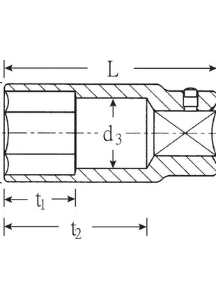 STAHLWILLE Klucz nasadowy 56 3/4 ″ sześciokątny ( 4000826463 )