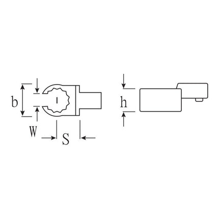 STAHLWILLE Clé polygonale à emmancher 733/10 22 ouverture de clé 22 mm 9 x 12 mm ( 4000826563 )