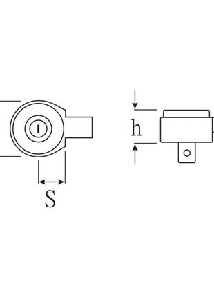 STAHLWILLE Embout à cliquet réversible 735/5 3/8 po. 9 x 12 mm ( 4000826583 )