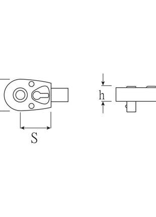 STAHLWILLE Cliquet réversible à levier d’insertion 725QR/ 5 3/8 po. 9 x 12 mm ( 4000826589 )