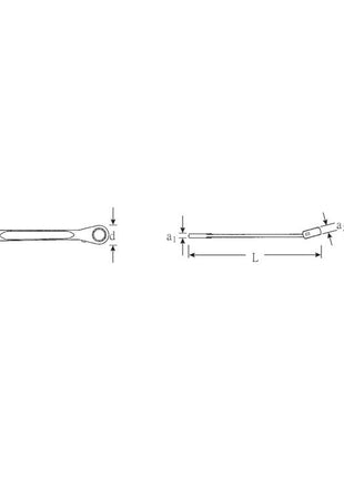 STAHLWILLE Clé mixte à cliquet OPEN-RATCH 17 ouverture de clé 14 mm longueur 190 mm ( 4000826069 )