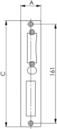 AMF gâche 147V acier galvanisé ( 3311021045 )