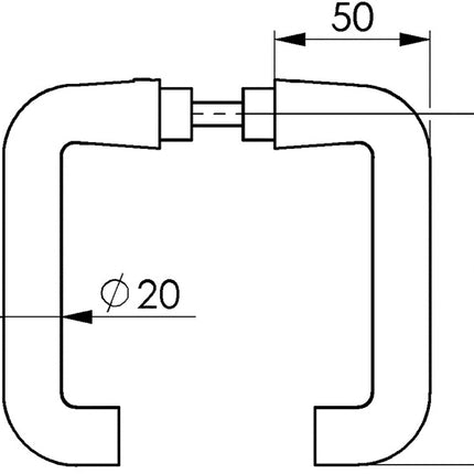 Paire de béquilles de porte AMF 475 métal léger 105 ( 3311021071 )