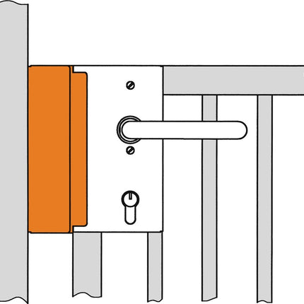 AMF boîtier de fermeture 147B-40 adapté à la gâche électrique nu ( 3000251263 )
