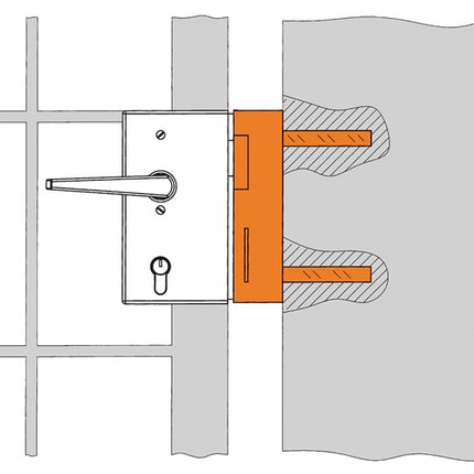 AMF boîte de fermeture 147-40 adaptée à la gâche électrique galvanisée ( 3000251262 )