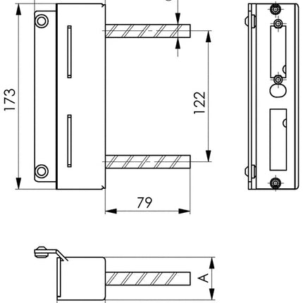 AMF boîte de fermeture 147-40 adaptée à la gâche électrique galvanisée ( 3000251262 )