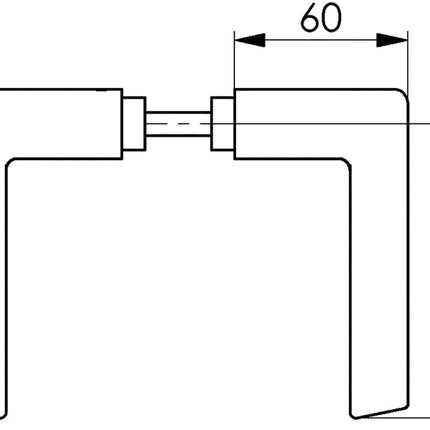 Paire de béquilles de porte AMF 465 métal léger 105 ( 3311021069 )