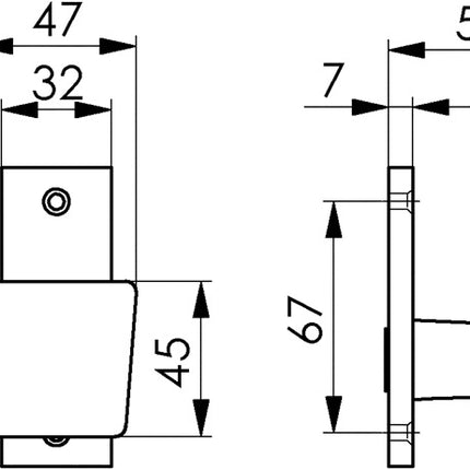 Bouton de porte AMF 495 métal léger F1 / couleur argent ( 3311021073 )