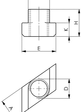 Rainure en T AMF n° 510 Rainure en T 14 mm M12 ( 4000833217 )