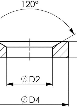 Gniazdo stożkowe AMF DIN 6319D dla śrub M12 ( 4000833468 )