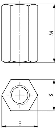 AMF Écrou allongé no. 6334 M20 ouverture de clé 30 mm ( 4000833430 )