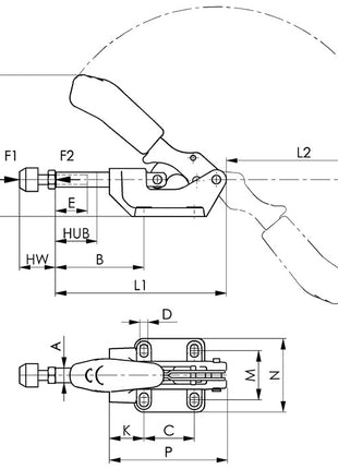 AMF Sauterelle à tige coulissante no. 6842 taille 5 ( 4123680150 )