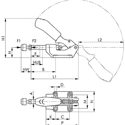 AMF Sauterelle à tige coulissante no. 6842 taille 5 ( 4123680150 )