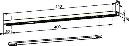 DORMAKABA Glissière G 96 N pour ITS 96 ( 3325032037 )