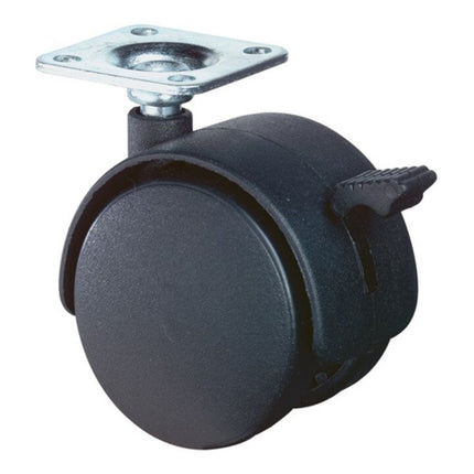 BS ROLLEN Rouleau double en plastique avec blocage  D. de la roue 40 mm cap. charge 30 kg ( 3000275086 )