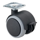 BS ROLLEN Rouleau double en plastique avec blocage  D. de la roue 40 mm cap. charge 30 kg ( 3000275063 )