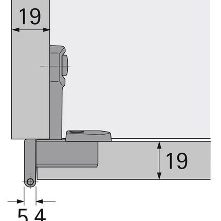 HETTICH Charnière de base Selekta Pro 2000 230 ° en applique, semi-appliquée ( 8000610132 )