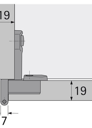 Bisagra básica HETTICH Selekta Pro 2000 230° presente, mitad presente (8000609907)