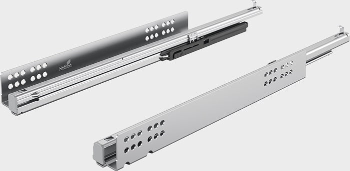 HETTICH Coulisse à sortie totale Quadro V6 avec Silent System Acier galvanisé ( 3000271487 )